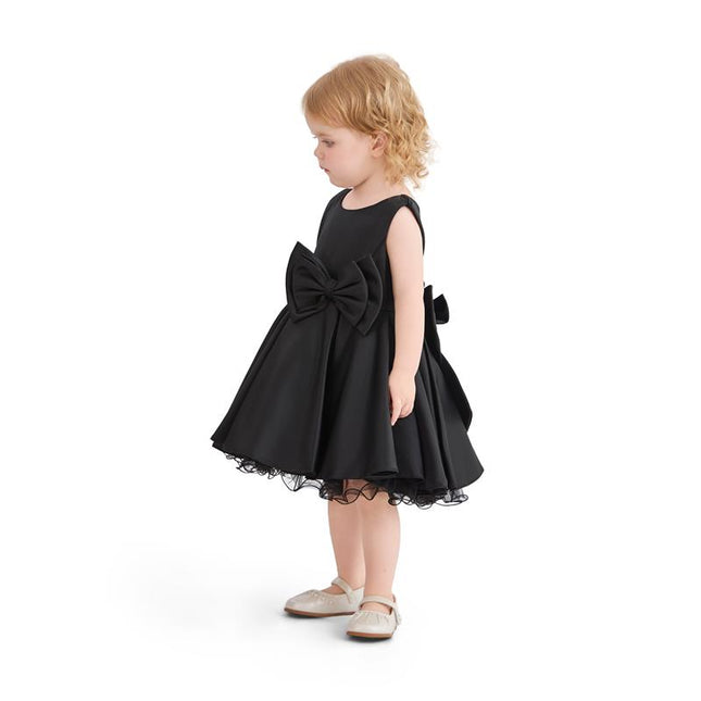 kids atelier tulleen Black Bow Waist Dress