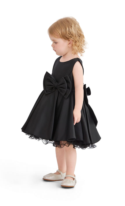 kids atelier tulleen Black Bow Waist Dress