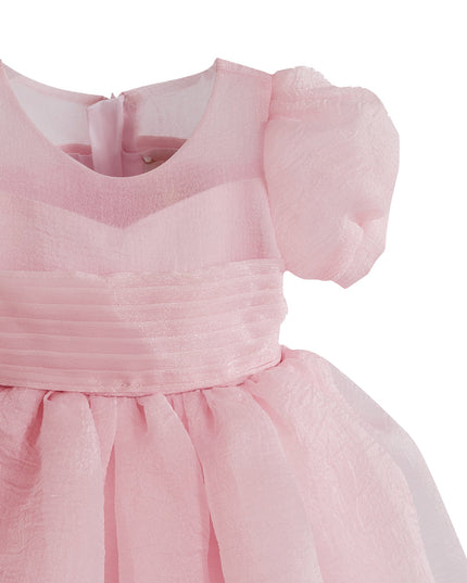 kids atelier tulleen Pink Puff-Sleeve Party Dress