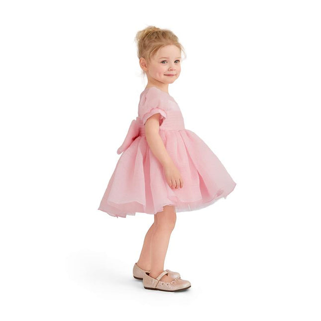 kids atelier tulleen Pink Puff-Sleeve Party Dress