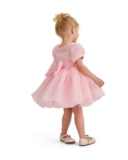 kids atelier tulleen Pink Puff-Sleeve Party Dress
