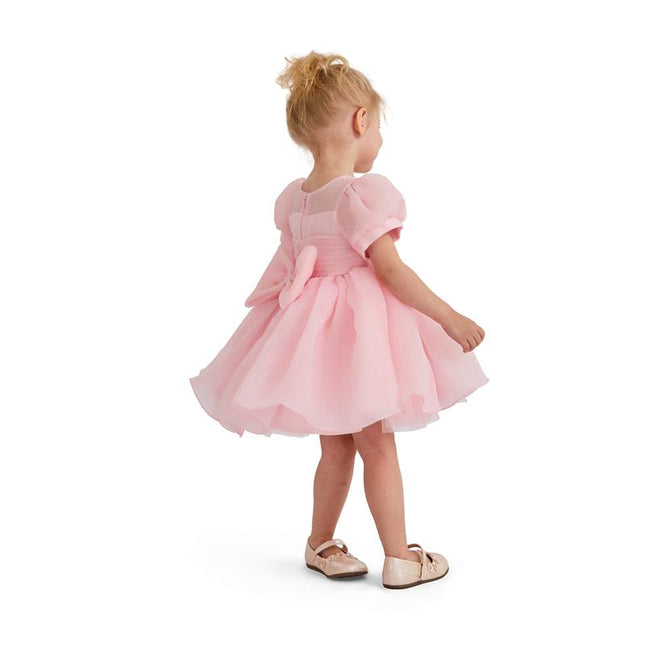 kids atelier tulleen Pink Puff-Sleeve Party Dress