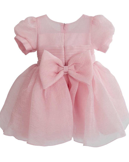 kids atelier tulleen Pink Puff-Sleeve Party Dress