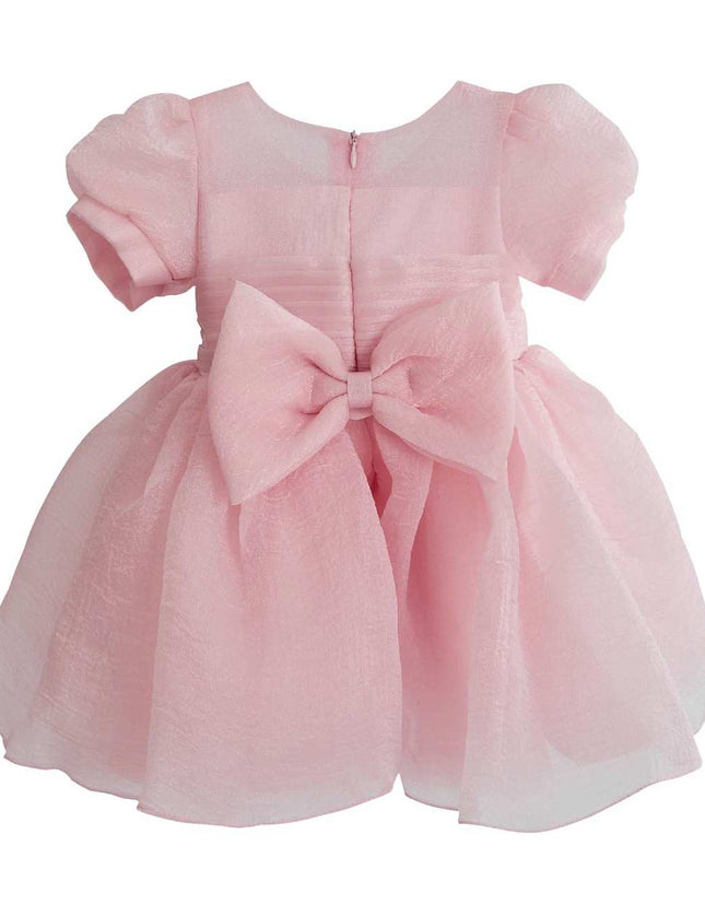 kids atelier tulleen Pink Puff-Sleeve Party Dress