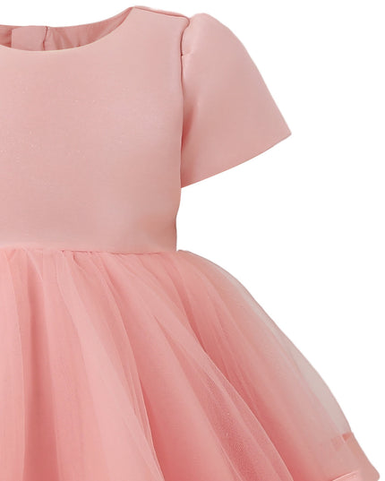 kids atelier tulleen Pink Satin Bow Dress