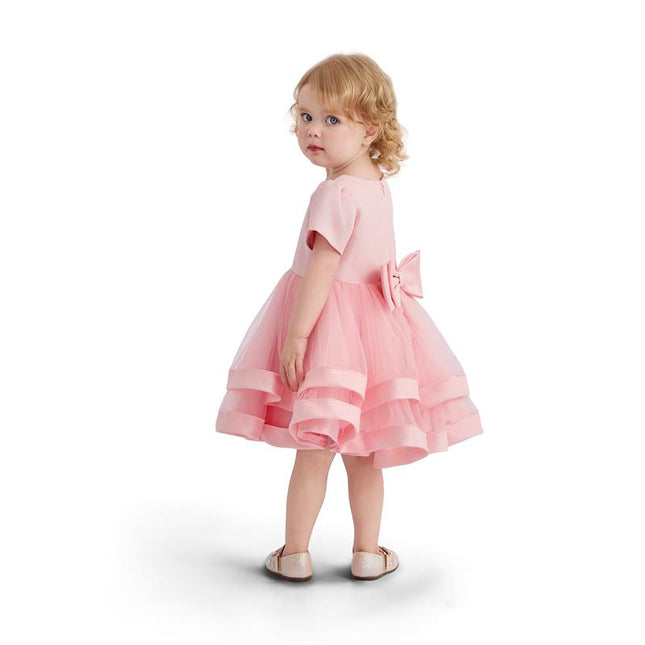kids atelier tulleen Pink Satin Bow Dress