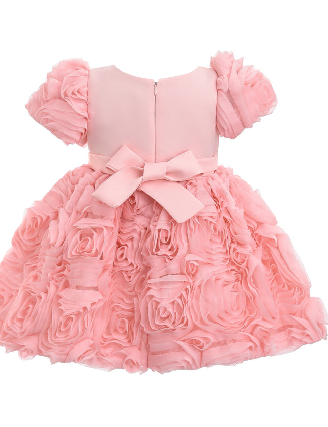 kids atelier tulleen Pink Bow Rosette Dress