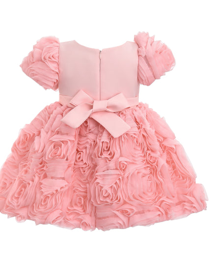 kids atelier tulleen Pink Bow Rosette Dress