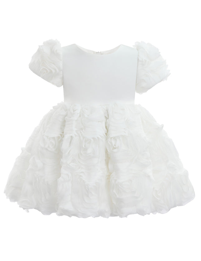kids atelier tulleen White Bow Rosette Dress