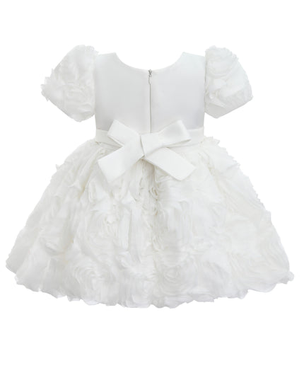 kids atelier tulleen White Bow Rosette Dress