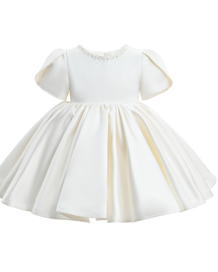 kids atelier tulleen Ivory Pearl-Accented Occasion Dress