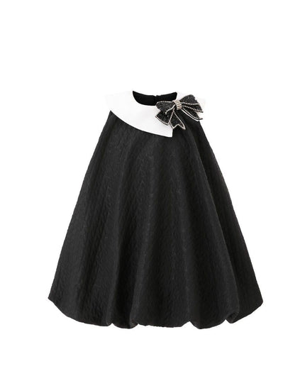 kids atelier tulleen Black Bow-Embellishment Dress