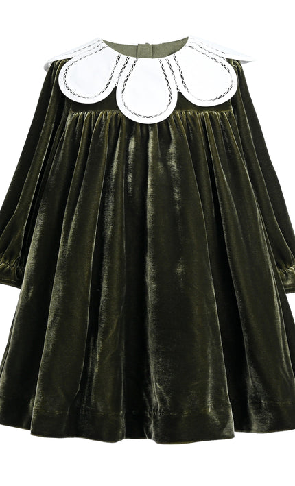 kids atelier tulleen Olive & Petal Velvet Dress