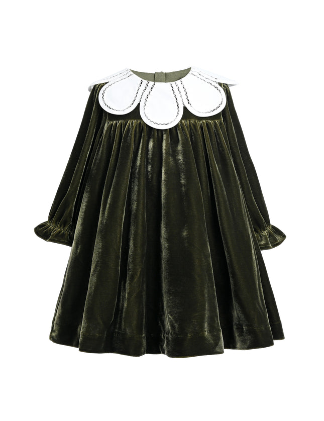 kids atelier tulleen Olive & Petal Velvet Dress