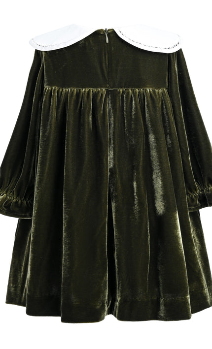 kids atelier tulleen Olive & Petal Velvet Dress