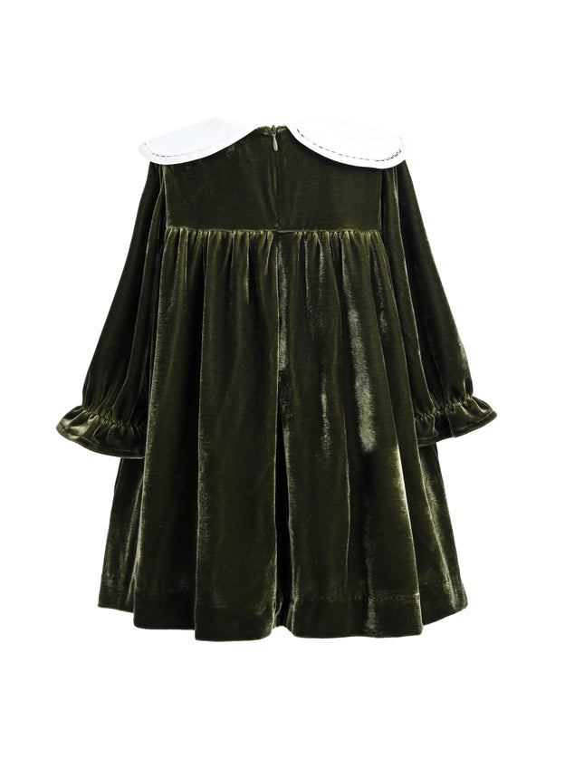 kids atelier tulleen Olive & Petal Velvet Dress