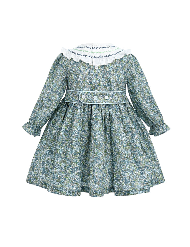 kids atelier tulleen Blue & Green Laurel Smocked Dress