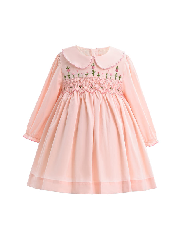 kids atelier tulleen Pink Blossom Smocked Dress