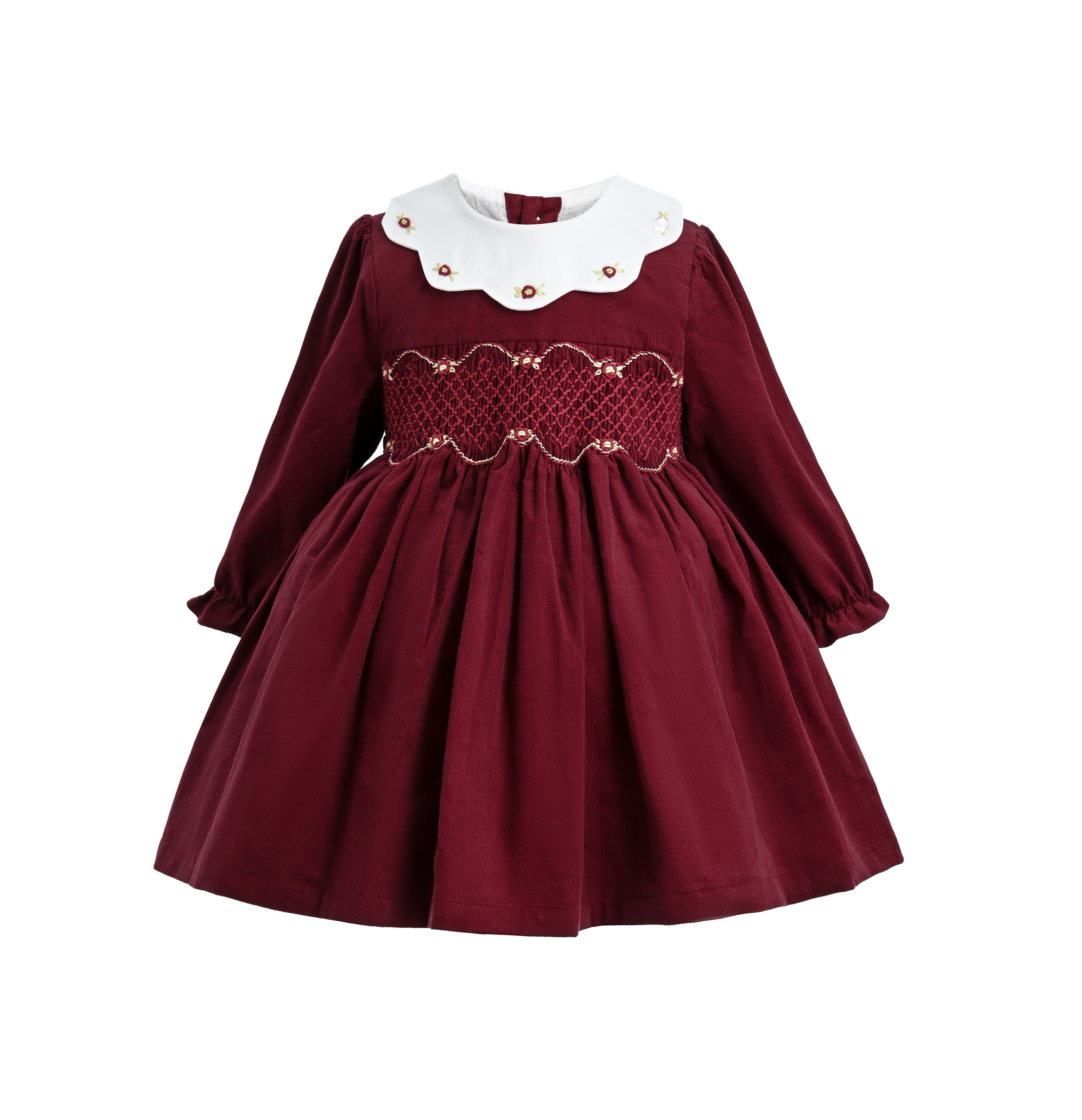 Burgundy Smocked Holiday Dress 9M / Burgundy Burgundy Smocked Holiday Dress 9M / Burgundy
