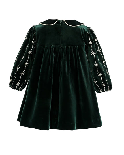 kids atelier tulleen Dark Green Velvet Dress