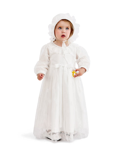 kids atelier tulleen White Lace Sorellia Dress