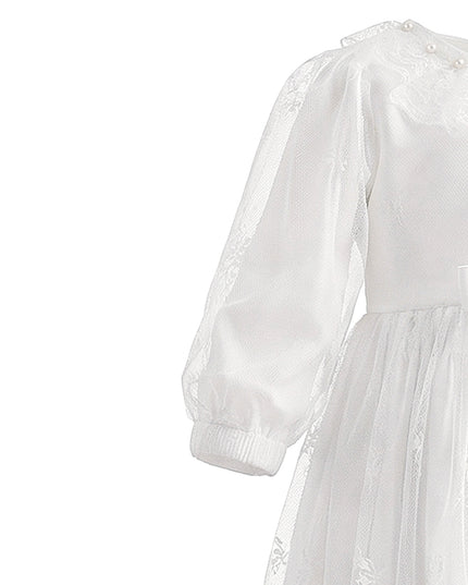 kids atelier tulleen White Lace Sorellia Dress
