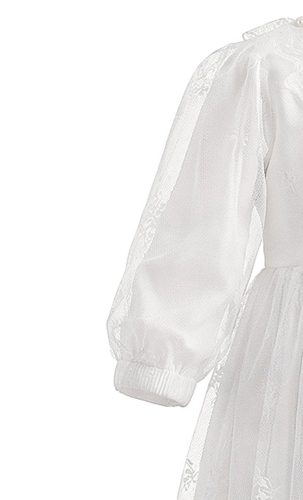 kids atelier tulleen White Lace Sorellia Dress