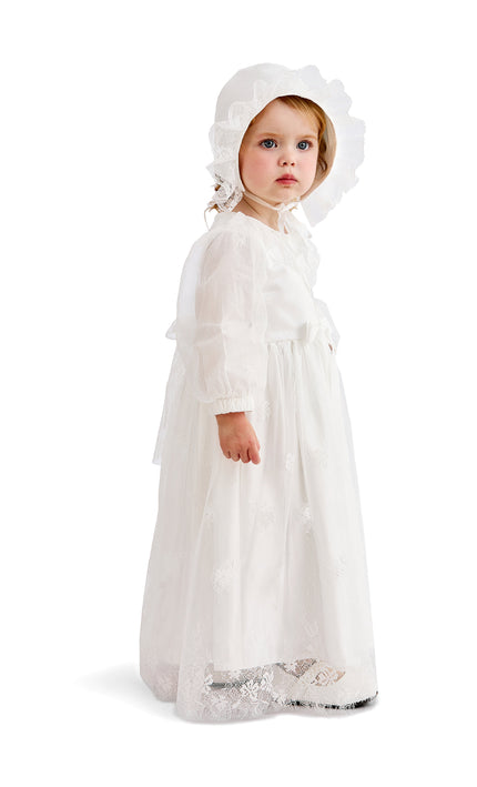 kids atelier tulleen White Lace Sorellia Dress
