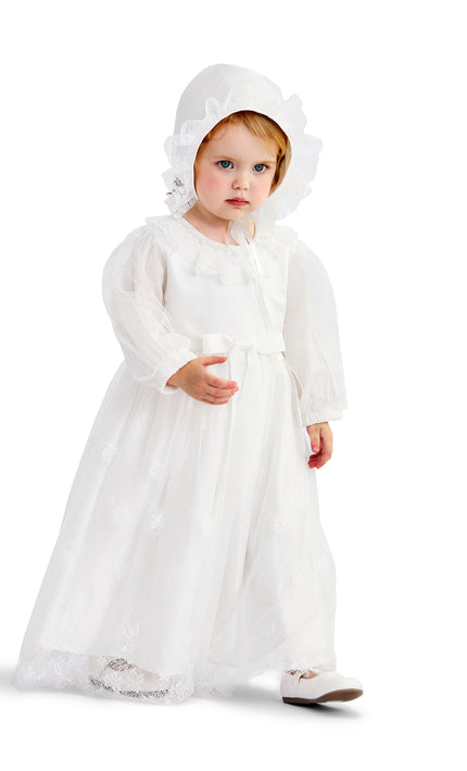 kids atelier tulleen White Lace Sorellia Dress