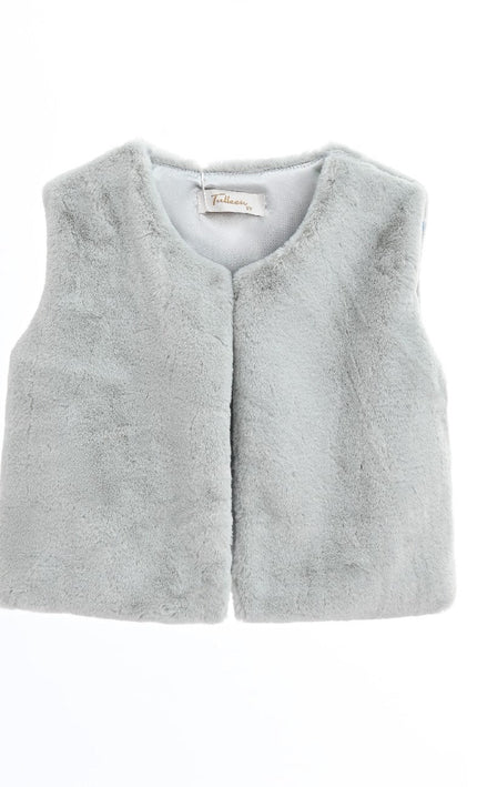 Kids atelier tulleen gray Plush Fur Vest
