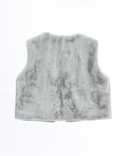 Kids atelier tulleen gray Plush Fur Vest
