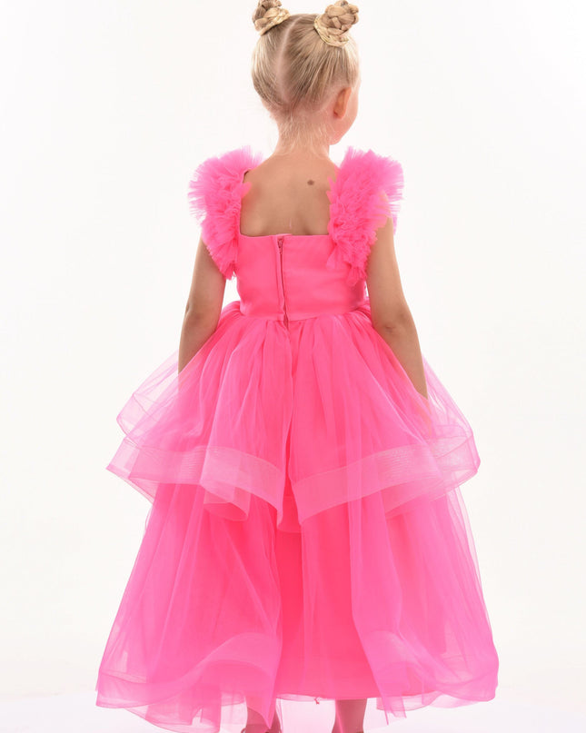 Fuchsia Peralta Sequin Ruffle Tulle Dress