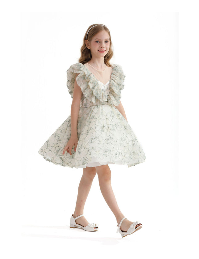 kidsatelier-tulleen-MTC11000-Green-floral-honeydale-dress