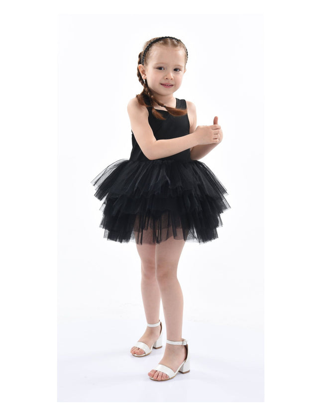 kidsatelier-tulleen-MTL321-Black-solid-tutu-dress