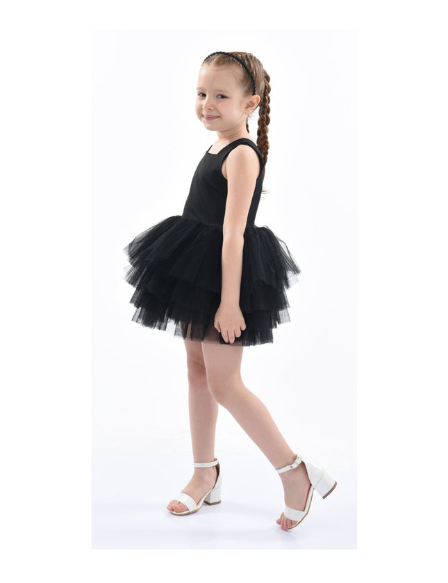 kidsatelier-tulleen-MTL321-Black-solid-tutu-dress