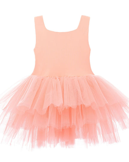 kidsatelier-tulleen-MTL321-Pinkish Orange-coral-solid-tutu-dress