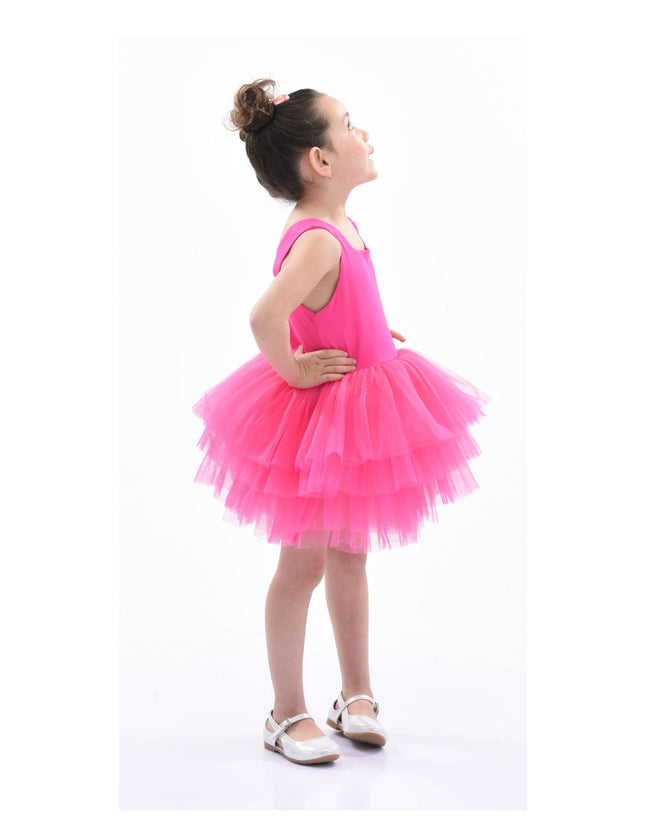 kidsatelier-tulleen-MTL321-Rouge-pink-rouge-solid-tutu-dress