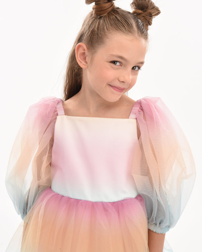 Kids-Atelier-Tulleen-kid-girl-70922-Sunset-Puesta Del Sol-Tulle-Dress