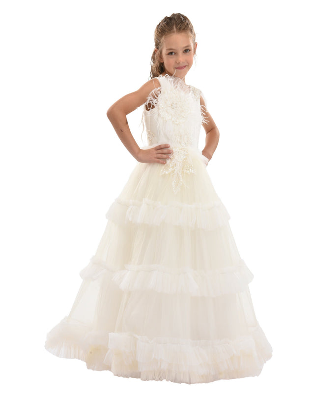 Off White Jasmine Tulle Dress