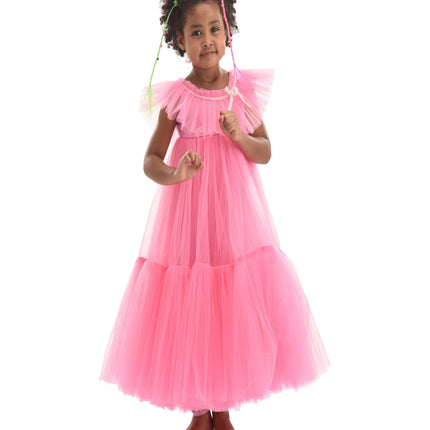 Pink Beckwith Ruffle Dress