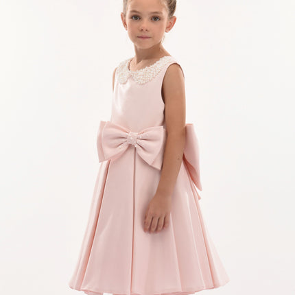 Pink Melinda Pearl Double Bow Dress