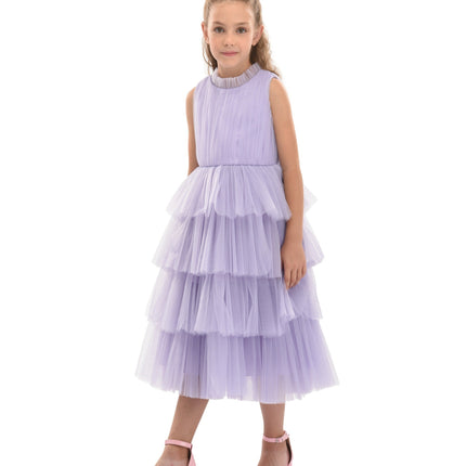 Purple Farvue Tiered Tulle Dress