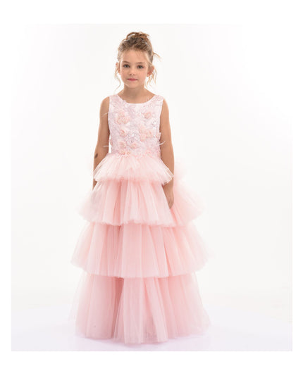 kidsatelier-Tulleen-SS19204-Pink-camellia-tiered-tulle-dress