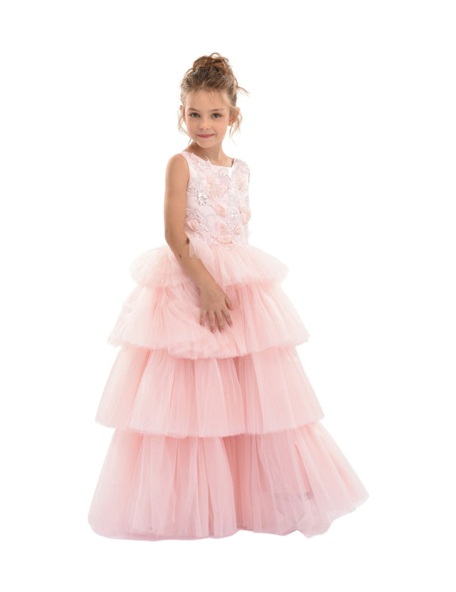 kidsatelier-Tulleen-SS19204-Pink-camellia-tiered-tulle-dress