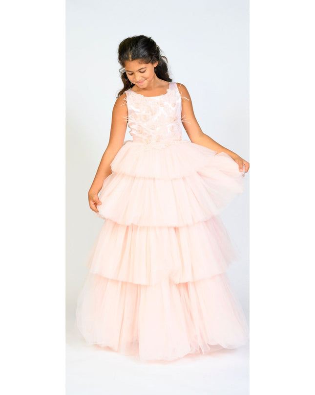 kidsatelier-Tulleen-SS19204-Pink-camellia-tiered-tulle-dress