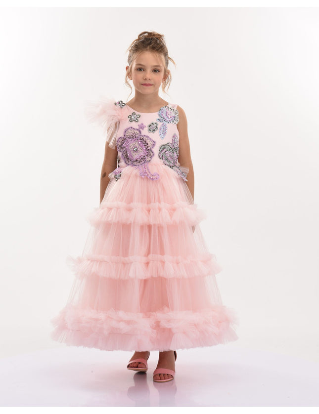 kidsatelier-tulleen-SS19205-tulleen-pink-lilac-floral-dress-ss19205