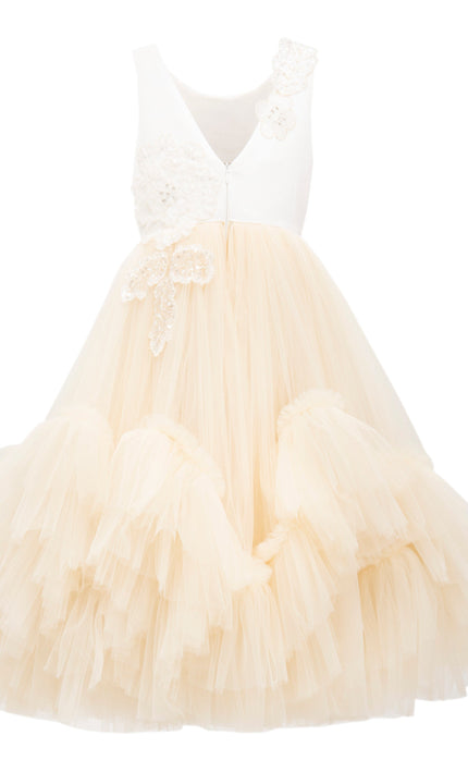 kids atelier tulleen Gold Amber Tulle Dress
