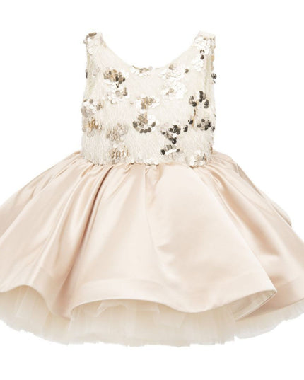 kidsatelier-tulleen-SS19406-CHAMPAGNE-tulleen- metallic-Gold-short-satin-champagne-dress- glamour 