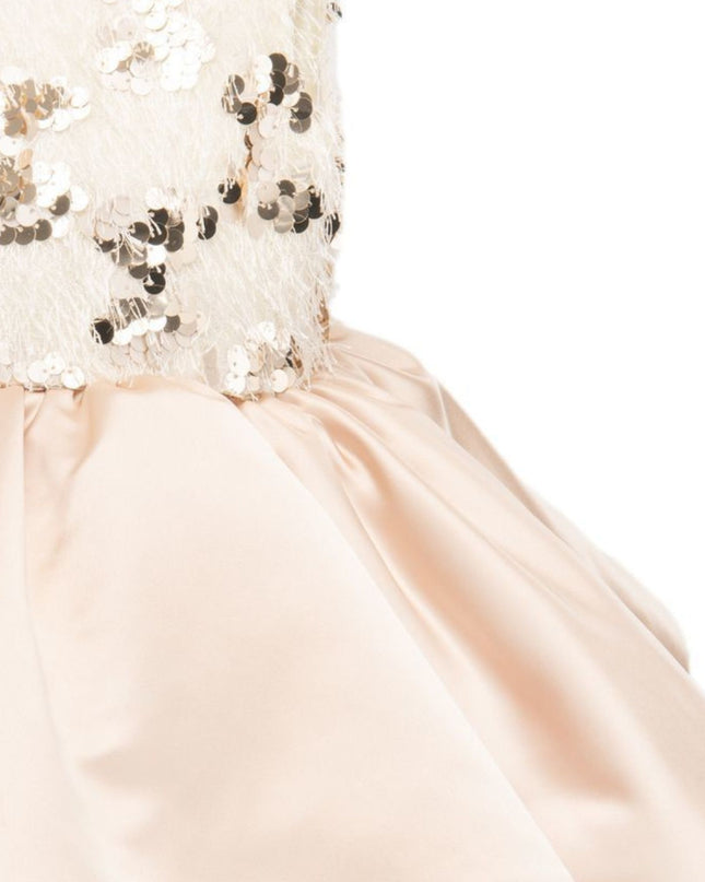 kidsatelier-tulleen-SS19406-CHAMPAGNE-tulleen- metallic-Gold-short-satin-champagne-dress- glamour 