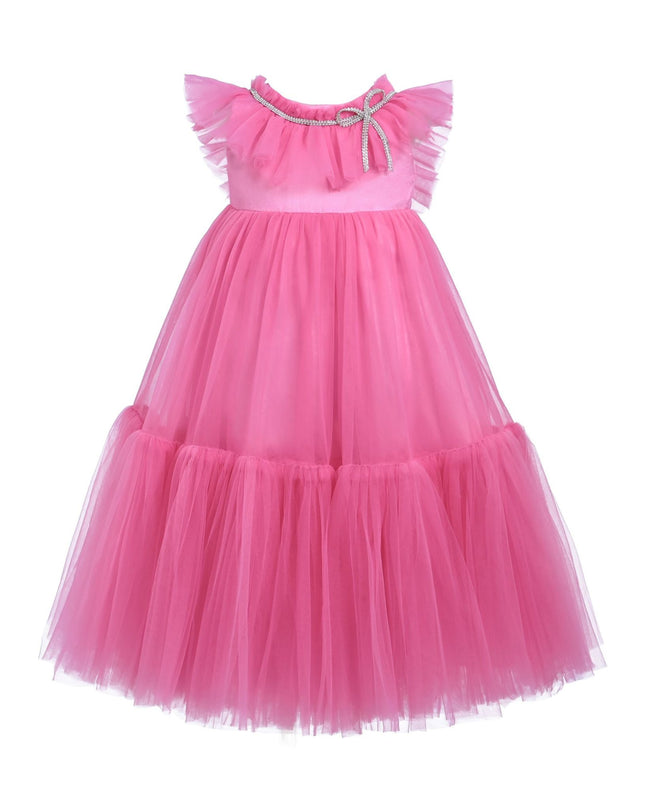 Kidsatelier-tulleen-T-2201-Pink_1-ruffle-beckwith-trapeze-dress
